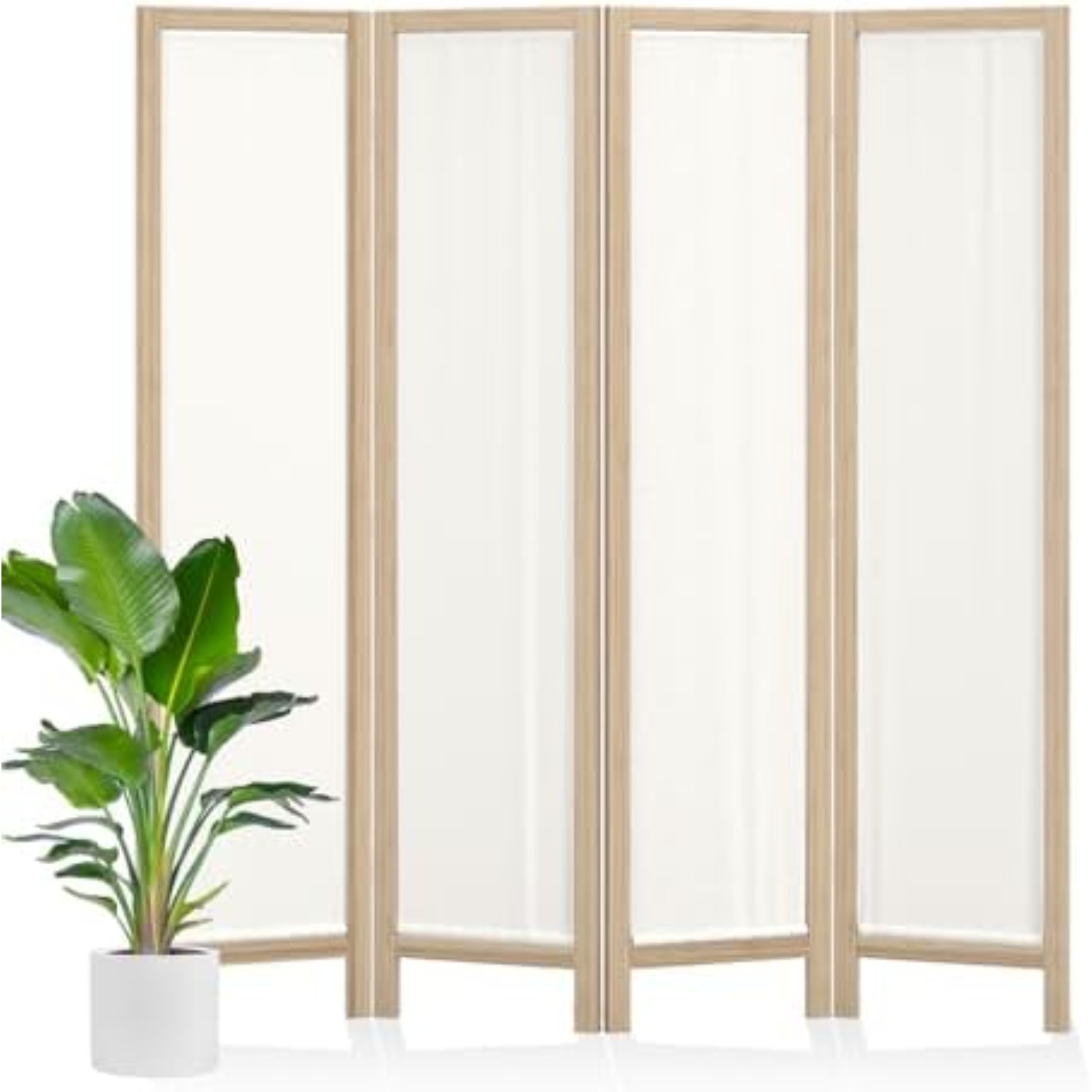 Partition Screen Divider - Keten Oda Bölücü Gizlilik Perdesi, Katlanabilir