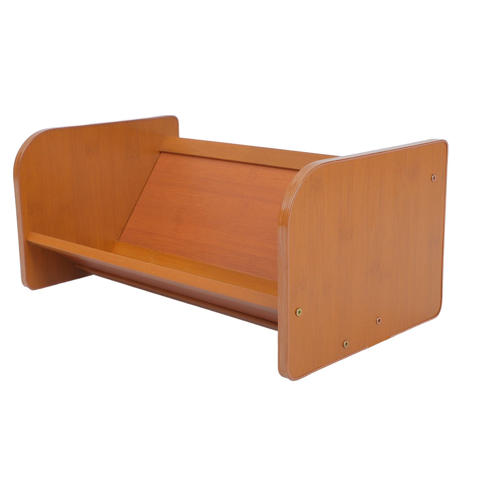 Desk Organizer - Bambu Vinil Plak Tutucu, Dosya Düzenleyici,
