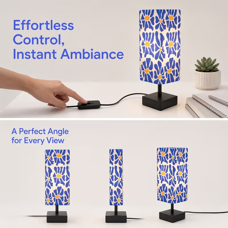 Modern, Renkli, Çiçek Desenli  - Desk Lamp incelemesi ve fiyatı